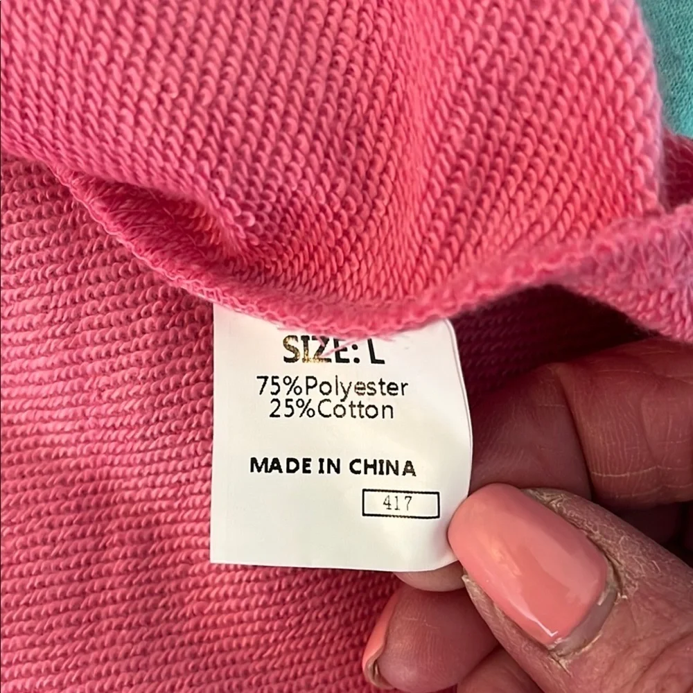 Pink Relaxed Fit Crewneck Sweatshirt Size Large - Picture 7 of 8